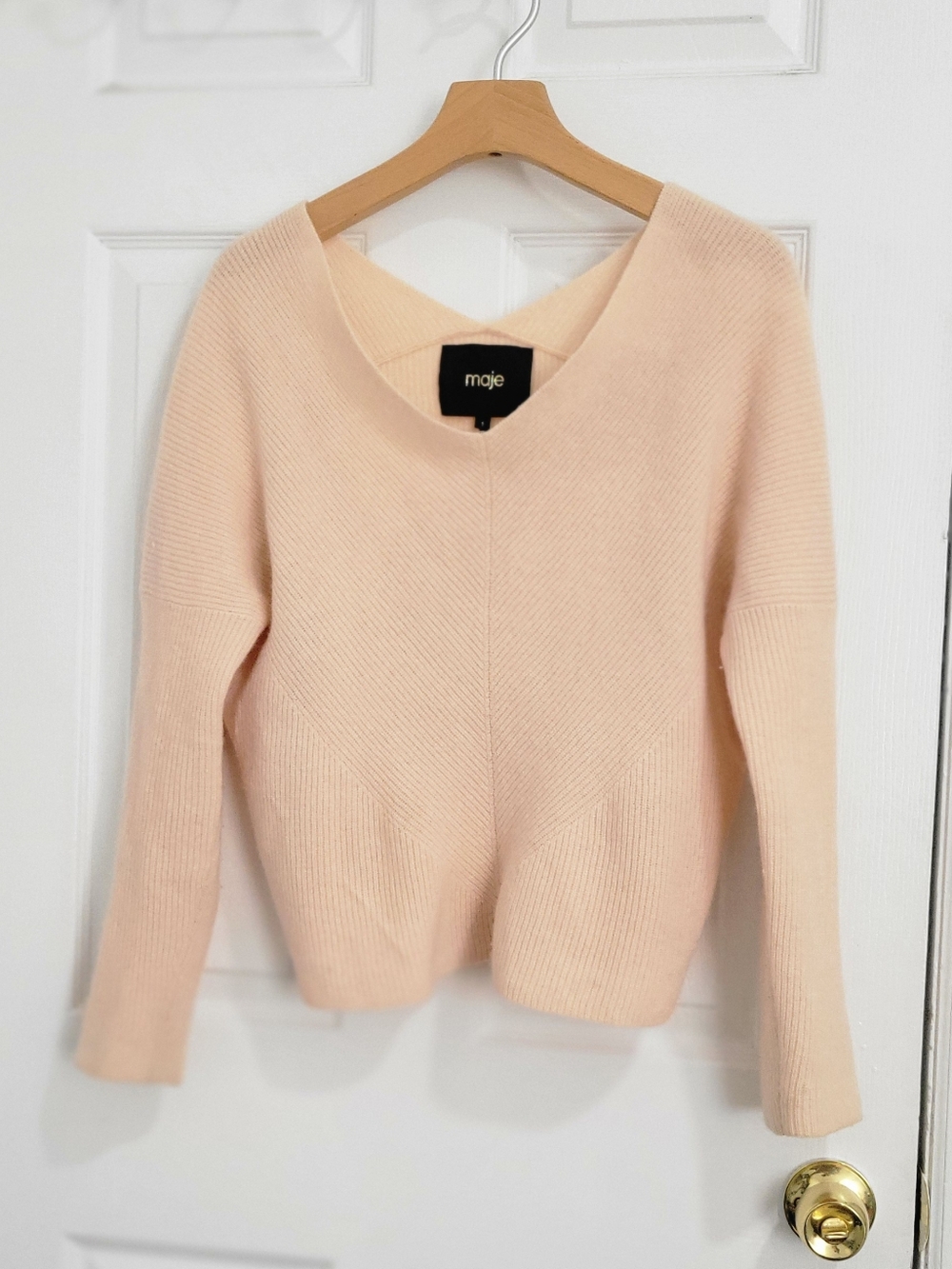 maje Soft Blush Knit Sweater